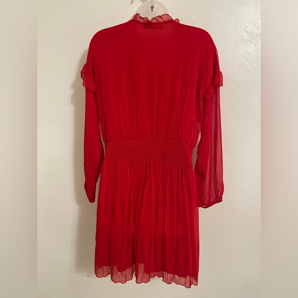Zara Red Ruffle Dress - Picture 3 of 6